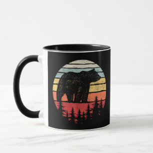 Vintager Retro-Grizzlybär Tasse