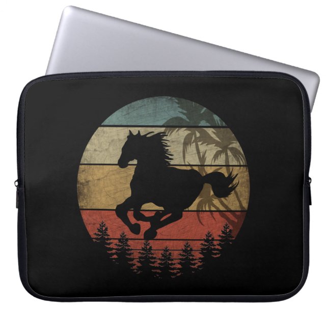 VINTAGER RETRO HORSE LAPTOPSCHUTZHÜLLE (Vorderseite)