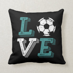 Vintager Retro I Liebe Fußballtrainer Sportfan Kissen