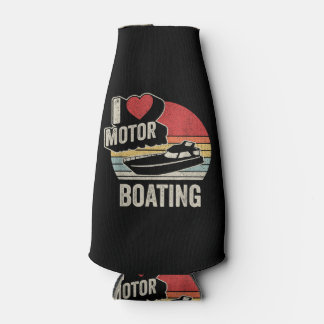 Vintager Retro I Liebe Motorboot Funny Boater Flaschenkühler