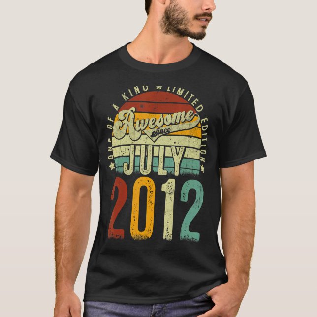 Vintager Retro-Juli 2012 T-Shirt (Vorderseite)