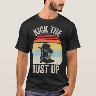 Vintager Retro-Kick das Cowboy Cowgirl T-Shirt
