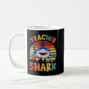 Vintager Retro-Lehrer Hai Funny Teacher Shark Lo Kaffeetasse