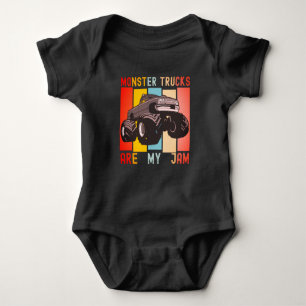 Vintager Retro - Monster Trucks sind meine Marmela Baby Strampler