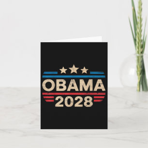 Vintager Retro Obama für Präsident 2028 Funny Karte