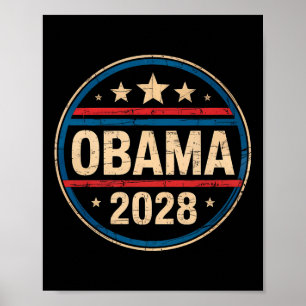 Vintager Retro Obama für Präsident 2028 Premium Poster