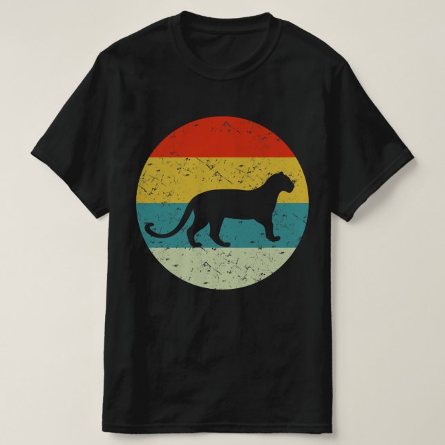 Vintager Retro-Panther T-Shirt (Design vorne)