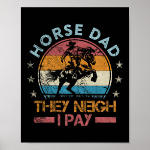 Vintager Retro-Pferd-Vater Poster