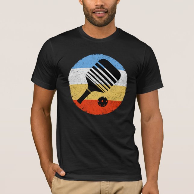 Vintager Retro-Pickleball T-Shirt (Vorderseite)