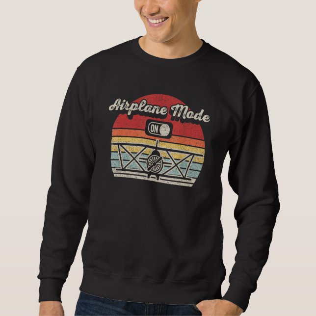 Vintager Retro-Pilot Flugflugmodus 1 Sweatshirt (Vorderseite)
