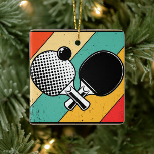 Vintager Retro Pong Keramikornament