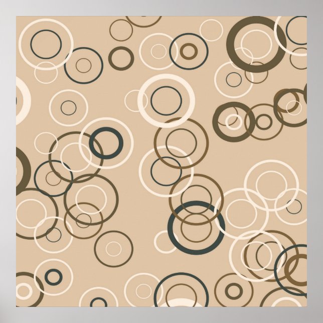 Vintager Retro-Pop Quadrate Abstrakt Art 2 Poster (Vorne)