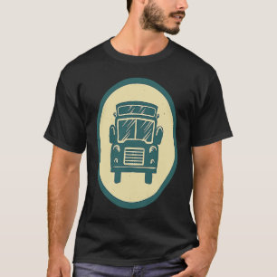 Vintager Retro-Schulbusfahrer T-Shirt