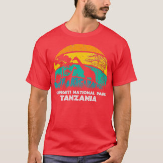 Vintager Retro Serengeti Nationalpark 3 T-Shirt