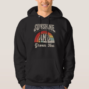 Vintager Retro-Sonnenschein und Grün-Tee-Sommer Hoodie