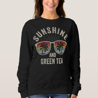 Vintager Retro-Sonnenschein und Grüner Tee Sommer