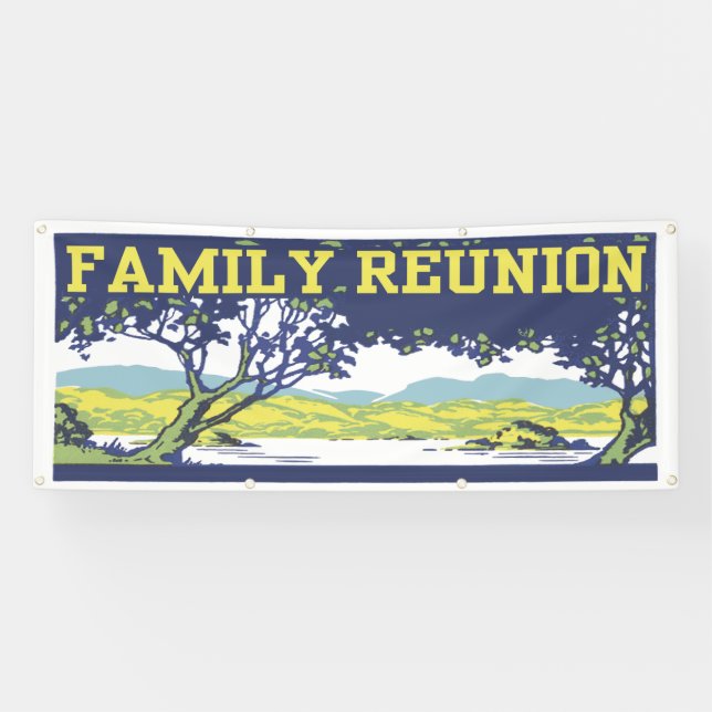Vintager Retro-Stammbaum Banner (Horizontal)