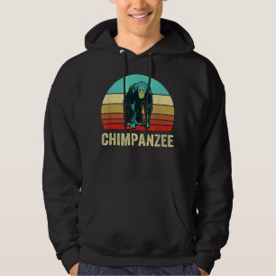 Vintager Retro-Stil Sonnenuntergang Schimpanse Hoodie