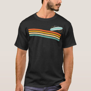 Vintager Retro Style Sommerradstrand Lass uns gehe T-Shirt