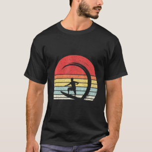 Vintager Retro-Surfer-Wellenreitstrand T-Shirt