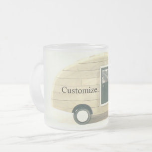 Vintager Retro-Teardrop-Camper Mattglastasse