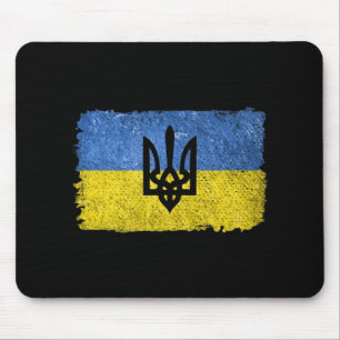 Vintager Retro Ukraine ukrainischer FlaggenPrix Pa Mousepad