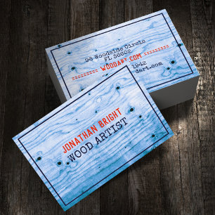 Vintager Retro- und eleganter Holzarbeiter oder Zi Visitenkarte