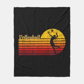 Vintager Retro Volleyball Player Grafik Fleecedecke