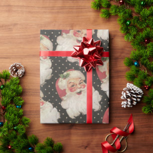 Vintager Retro Weihnachtsfeiertag Geschenkpapier