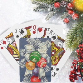 Vintager Retro-Weihnachtsfeiertag Spielkarten