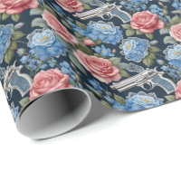 Vintager Revolver mit Spitzen und Blume