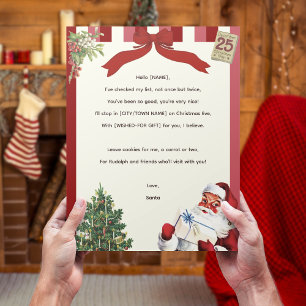 Vintager Rhyming-Weihnachtsbrief vom Weihnachtssch