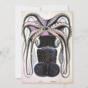 Vintager Riesen-Tintenfisch oder Oktopus, Meeresti