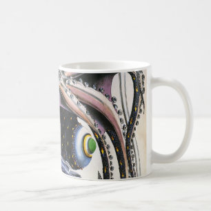 Vintager Riesen-Tintenfisch oder Oktopus, Meeresti Kaffeetasse