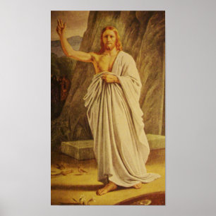 Vintager Risen Christus Christus Christus Ostern P Poster