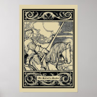 Vintager Ritter auf Pferd von W.H. Robinson