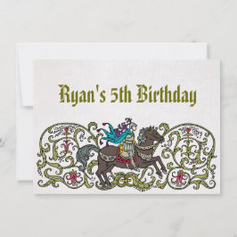 Vintager Ritter Einladung