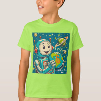 Vintager Roboter in der Weltraumwissenschaft Neugi T-Shirt