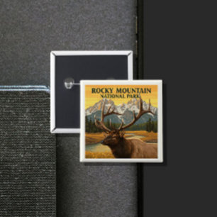 Vintager Rocky Mountain Nationalpark Button