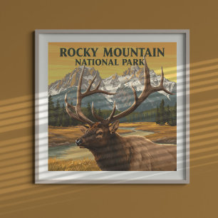 Vintager Rocky Mountain Nationalpark Poster