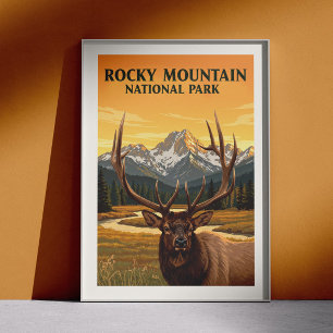 Vintager Rocky Mountain Nationalpark Poster