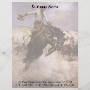 Vintager Rodeo-Cowboy, Breezy Reiten durch WHD Briefbogen
