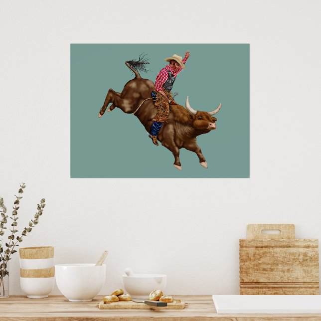 Vintager Rodeo-Cowboy Poster (Küche)