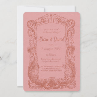 Vintager Rokoko Hochzeitseinladungen Einladung
