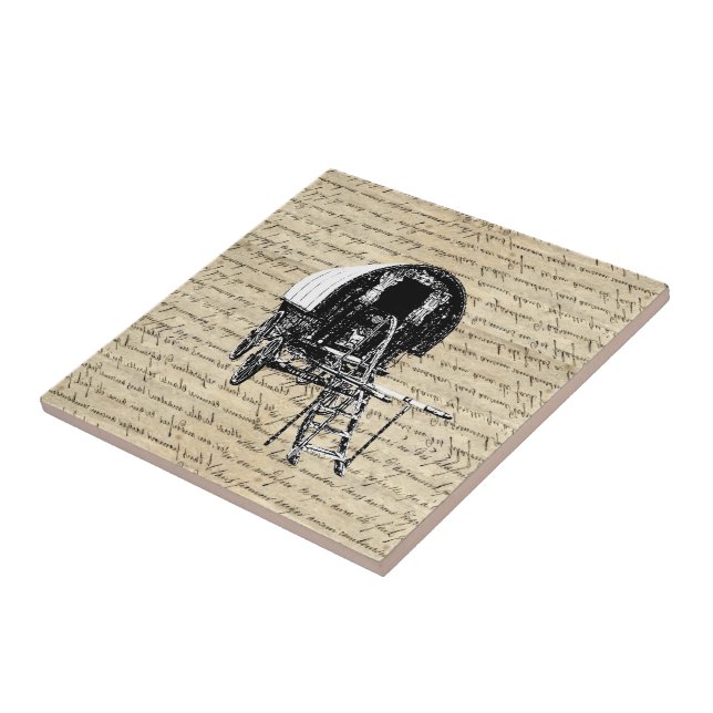 Vintager Romany-Sinti und Romalastwagen Fliese (Seite)