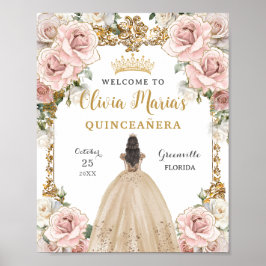 Vintager Rosa Champagner Poster