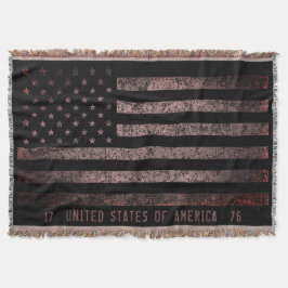 Vintager rosa grunge amerikanischer Flag gestörter Decke