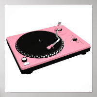 Vintager rosa Record Player