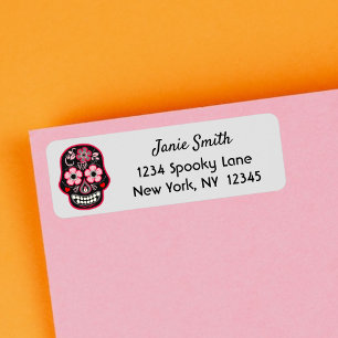 Vintager rosa Tag der Toten Dia Muertos Skull