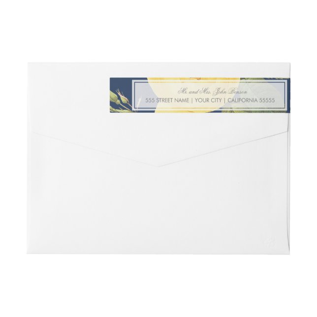 Vintager Rosen-Garten-Rücksendeadresse-Aufkleber (Rückseite)